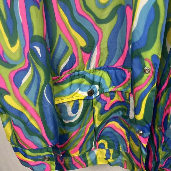 Psychedelic Mod Jacket Vintage 60s Nortex Medium‎ Windbreaker Pop Art USA Made - Picture 4 of 6